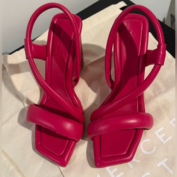 MERCEDES CASTILLO ALBIA TUBULAR NAPA WEDGE SANDALS - Picture 2 of 9